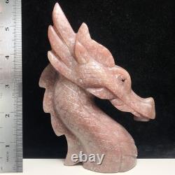 Dragon Hand-carved Natural Quartz Crystal Mineral Specimen Red Dongling Stone
