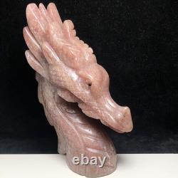 Dragon Hand-carved Natural Quartz Crystal Mineral Specimen Red Dongling Stone