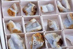 Druzy Blue Chalcedony Geode Lot Of 35 Pieces From Malawi