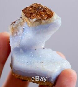 Druzy Blue Chalcedony Geode Lot Of 35 Pieces From Malawi