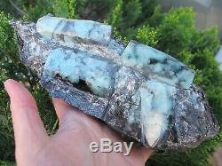 Emerald crystal semi polished statement piece stone prophecy large in matrix