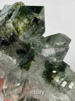 Epidote Included Water Clear Himalayan Quartz Cluster! See Video