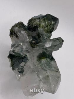 Epidote Included Water Clear Himalayan Quartz Cluster! See Video