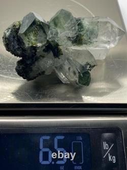 Epidote Included Water Clear Himalayan Quartz Cluster! See Video