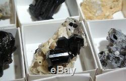 Erongo Mixed Flat Fluorite Topaz Beryl Quartz Black Tourmaline 53 pieces 2.5 lbs