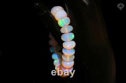 Ethiopian Fire Opal Rondelle Faceted Bracelet 159ct Loose Beads Stretch Bracelet