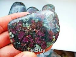 Eudialyte Natural pebble polishing 4 PIECES 590gr