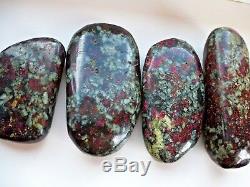 Eudialyte Natural pebble polishing 4 PIECES 590gr