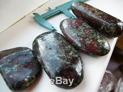 Eudialyte Natural pebble polishing 4 PIECES 590gr