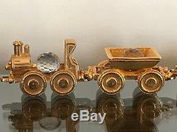 FIREBALL CRYSTAL miniature TRAIN SET with TRACK 8 piece