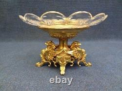 FRENCH, NIII gilt Bronze and Crystal Centre Piece Dragon Neoclassical style 1860
