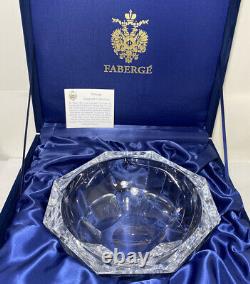 Faberge Imperial Collection Crystal Bowl Center Piece New RARE CUT Vintage