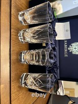 Faberge Imperial Collection Crystal Glass Set Of 4