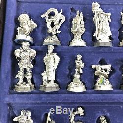 Fantasy Of The Crystal Chess Set Danbury Mint Pewter Pieces