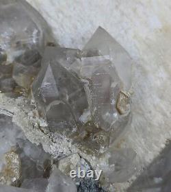 Feldspar Large Size Crystal combined with Quartz & Aquamarine Cabinet Size Piece