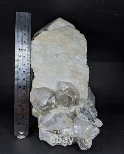 Feldspar Large Size Crystal combined with Quartz & Aquamarine Cabinet Size Piece