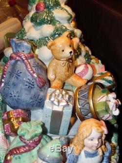 Fitz And Floyd Winter Crystal Cookie Jar Christmas Sleigh Beautiful, Rare Piece