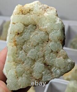 Flat of 25 pieces green Prehnite specimens from Kharan, Baluchistan, Pakistan