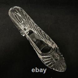 Fred Curtis Waterford Crystal Slipper Book Piece Glass Shoe Signed & Dated 1996