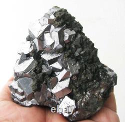 GALENA BRILLIANT OCTAHEDRAL CRYSTALS & TETRAHEDRITES from PERÚ. GREAT PIECE