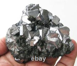 GALENA BRILLIANT OCTAHEDRAL CRYSTALS & TETRAHEDRITES from PERÚ. GREAT PIECE