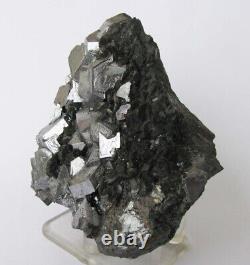 GALENA BRILLIANT OCTAHEDRAL CRYSTALS & TETRAHEDRITES from PERÚ. GREAT PIECE