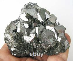 GALENA BRILLIANT OCTAHEDRAL CRYSTALS & TETRAHEDRITES from PERÚ. GREAT PIECE