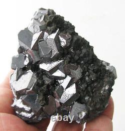 GALENA BRILLIANT OCTAHEDRAL CRYSTALS & TETRAHEDRITES from PERÚ. GREAT PIECE