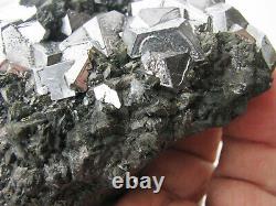 GALENA BRILLIANT OCTAHEDRAL CRYSTALS & TETRAHEDRITES from PERÚ. GREAT PIECE