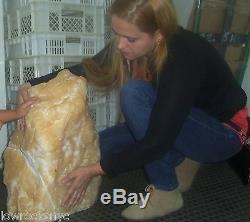 GIANT ROUGH YELLOW CALCITE 94 Kg = 207 Lbs COLLETOR PIECE