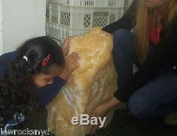 GIANT ROUGH YELLOW CALCITE 94 Kg = 207 Lbs COLLETOR PIECE