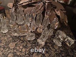 GORHAM Crystal & Gold Nativity Set- 14 piece