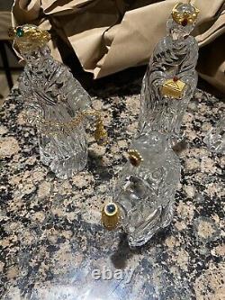 GORHAM Crystal & Gold Nativity Set- 14 piece