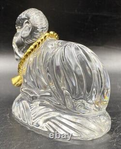 GORHAM NATIVITY Crystal RAM with Golden Rope Original Box