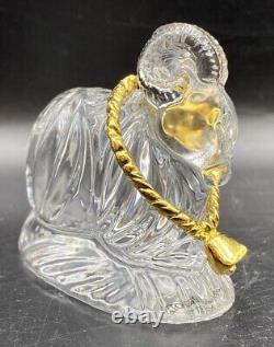 GORHAM NATIVITY Crystal RAM with Golden Rope Original Box