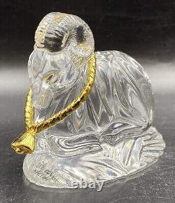GORHAM NATIVITY Crystal RAM with Golden Rope Original Box
