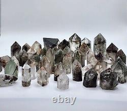 Garden Quartz, Lodolite, Obelisk Mini Point WHOLESALE 51 Pieces Phantom Quartz