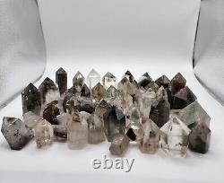 Garden Quartz, Lodolite, Obelisk Mini Point WHOLESALE 54 Pieces Phantom Quartz