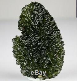 Genuine moldavite rough piece tektite meteorite