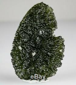 Genuine moldavite rough piece tektite meteorite