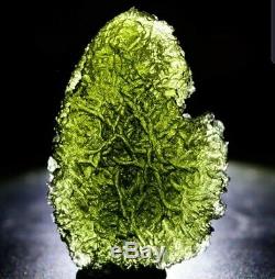 Genuine moldavite rough piece tektite meteorite