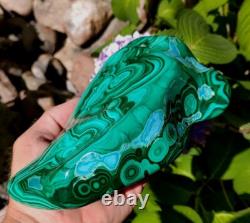 Gorgeous Chryscolla -malachite Natural Mineral, Polished Show Piece 3lbs 14oz