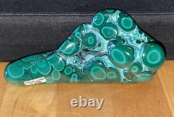 Gorgeous Polished Bullseye Malachite & Chrysocolla Specimen, Collectors Piece