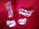 Gorham Crystal Nativity Collection Including Ox & Two Rams 13 Pieces In All