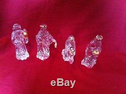 Gorham Crystal Nativity collection including OX & two rams 13 pieces in all