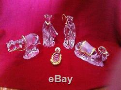 Gorham Crystal Nativity collection including OX & two rams 13 pieces in all