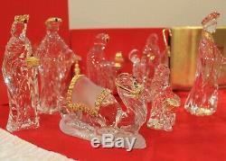 Gorham Nativity Boxed Crystal Set Mint Packaging, Rare Pieces