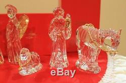Gorham Nativity Boxed Crystal Set Mint Packaging, Rare Pieces
