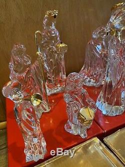 Gorham Nativity Crystal Set 16 Pieces Rare Innkeeper, Drummer, Millennium Angel