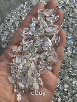 Grade A++ Angel Aura Crystal Semi Tumbled Gemstone Mini Chips 4 10 mm, Bulk Lot